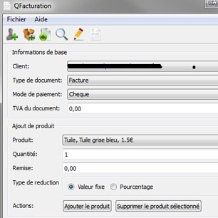 QFacturation screenshot